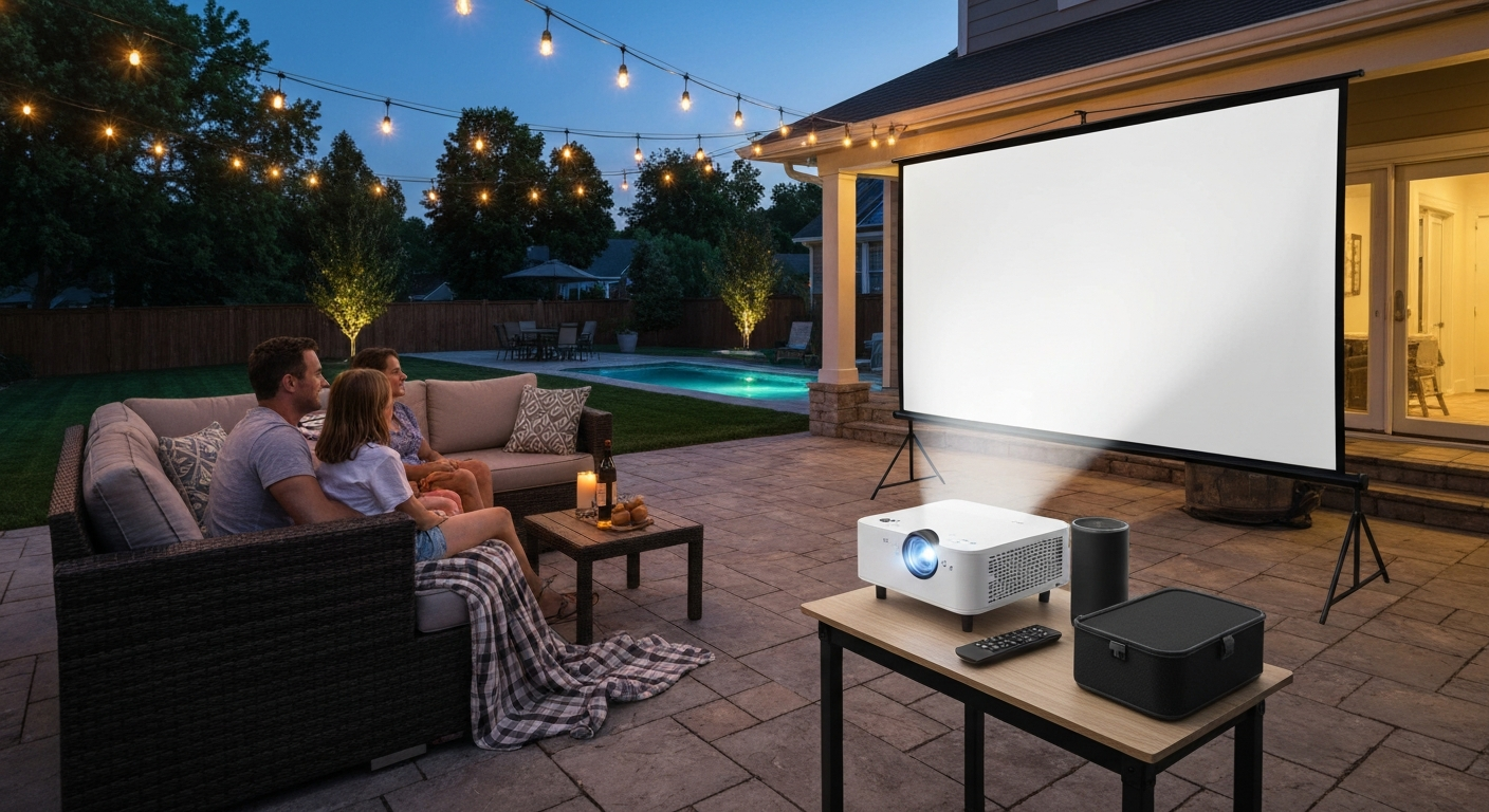 best projector for outdoor patio